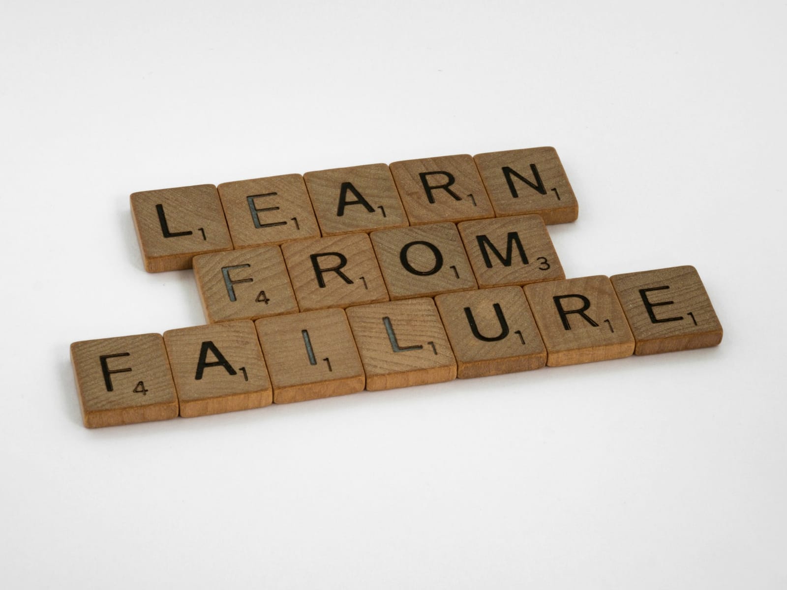 “Learn from failure.” Photo by Brett Jordan / Unsplash